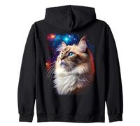 Majestic Ragdoll Cat in Space - Chaton pour Enfants et Adultes Sweat à Capuche