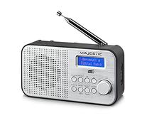 Majestic RT 194 Dab Radio Portable Dab/Dab+/FM écran LCD, Batterie Rechargeable, Sortie Casque, réveil Deux alarmes et Trois sonneries, Noir