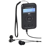 MAJESTIC RT 196 Dab - Radio Portable Dab/Dab+/FM écran LCD, Batterie Rechargeable, Sortie Casque d'oreille Inclus, Cordon de Transport, Noir