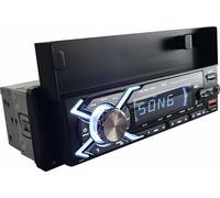 Majestic SA 500 PRO Audio Car System avec support smartphone, Bluetooth, lecteur MP3/WMA USB/Micro SD, AUX-IN, télécommande, 100 W (25 W x 4 ch), noir