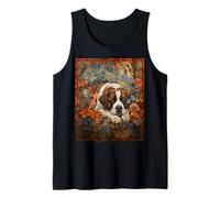 Majestic Saint Bernard Art Floral Débardeur