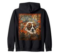Majestic Saint Bernard Art Floral Sweat à Capuche