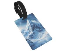 Majestic Snow Capped Peak Étiquettes à bagages Blanc