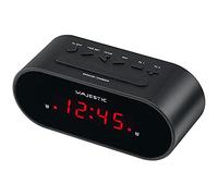 Majestic Réveil numérique SVE 235 Affichage LED 0,6 pouce Double alarme Snooze Noir