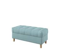 Majestic Velvet Ottomane de rangement capitonnée en velours capitonné de 100 cm de large avec pieds arrondis, design sans boutons, résistant aux taches, parfait pour la décoration de salon et