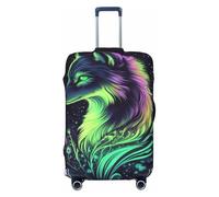 Majestic Wolf Housse de protection élastique pour valises de voyage résistante à la poussière et aux rayures Convient pour 55,9 à 61 cm