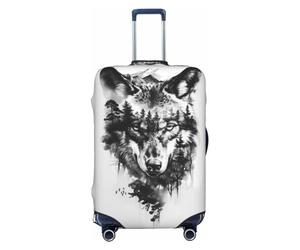 Majestic Wolf Housses de protection élastiques pour bagages de voyage 45,7 à 81,3 cm, noir, L