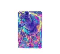 Majestic Wolf - Lot de 4 désodorisants pour voiture - Motif yeux lumineux - Cartes parfumées à suspendre - Pour tablettes d'aromathérapie de voiture