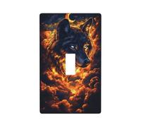 Majestic Wolf Plaque murale décorative pour interrupteur à bascule unique pour cuisine, ferme, chambre à coucher, salle de bain