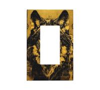 Majestic Wolf Plaque murale pour interrupteur mural à bascule simple 1 gang Décoration de prise de courant pour la maison, la cuisine, la salle de bain