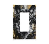 Majestic Wolf Plaque murale pour interrupteur mural à bascule simple 1 gang Décoration pour la maison, la cuisine, la salle de bain