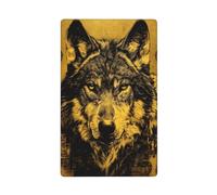 Majestic Wolf Plaque murale vierge pour interrupteur décoratif 1 gang pour cuisine, salle de bain, taille 11,4 x 7 cm