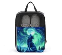 Majestic Wolf Sac à chaussures pour voyage usage quotidien Anti-poussière Pochette de rangement pour chaussures de golf