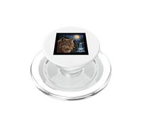 Majestic Wolf Under The Moonlight Sky Nature Scène PopSockets PopGrip pour MagSafe