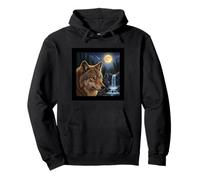 Majestic Wolf Under The Moonlight Sky Nature Scène Sweat à Capuche