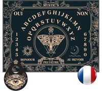 Majestic's Planche Ouija en Français Bois (40 cm x 30 cm) - Table Oui Ja avec Goutte Offerte