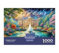 Majestique Hall par l'étang, la Fontaine, la Flore vibrante Puzzle De 1000 Pièces Architecture Fantastique Idéal pour Le Cadeau d'anniversaire Et De Vacances 70x50cm/1000pcs