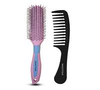 Majestique Lot de 2 peignes à cheveux avec brosse à cheveux professionnelle pour démêler, brushing, cheveux courts et épais pour homme et femme