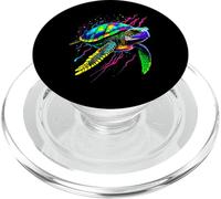 Majestueuse Tortue aux Couleurs Vives nageant dans Une mer PopSockets PopGrip pour MagSafe