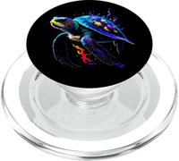 Majestueuse Tortue aux Couleurs Vives nageant dans Une mer PopSockets PopGrip pour MagSafe