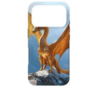 Majestueux Dragon Orange surplombant Les Sommets des Montagnes Coque pour iPhone 17 Pro