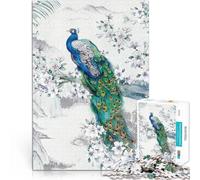 majestueux Paon Solitaire Puzzles de 1000 pièces pour Adultes pour Le Jeu éducatif Challenge Toy Œuvre d'art 38x26cm