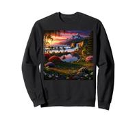 Majestueux Paradis des Montagnes côtières au Coucher du Soleil Sweatshirt