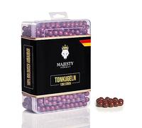 MAJESTY FOREST® Lot de 1200 munitions pour lance-pierre - Dans une boîte de rangement - Billes d'argile biodégradables de 9 mm - Idéales comme munitions de lance-pierre pour la jumelle - Rouge