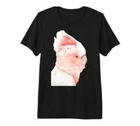 Majeur Mitchell Pink Cacatoo Aquarelle Portrait T-Shirt Haut de Gamme