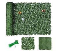 MaJher Haie Artificielle Balcon 1m50 x 5m, Brise Vue Jardin Haie Artificielle en Rouleau, Haie Feuillage Artificiel, Clôture d'intimité, écran de Jardin pour Balcon Cour Arrière Patio(Color:01)