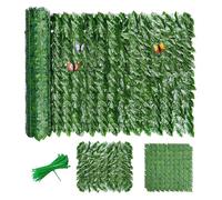 MAJHER Haie Artificielle Balcon 1m50 x 5m, Brise Vue Jardin Haie Artificielle en Rouleau, Haie Feuillage Artificiel, Clôture d'intimité, écran de Jardin pour Balcon Cour Arrière Patio(Color:04)