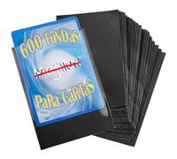 Majillux 600 Protège-Cartes Noires pour Cartes de Collection - Ultra Résistantes et Transparentes - Plastique Pochettes pour Cartes Magic, YuGiOh, Pochette Carte Pokemon