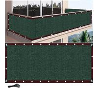 MAJINGC Brise Vue pour Balcon 1.5X7M Filet Pare-Soleil，Bache De Protection Exterieur pour Cloture De Jardin,Protection UV Opaque pour Balcon with Cable Ties Vert
