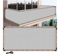 MAJINGC Brise Vue pour Balcon 1X5M Filet Pare-Soleil,Bache De Protection Exterieur pour Cloture De Jardin,Protection UV Opaque pour Balcon with Cable Ties Gris