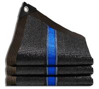 MAJINGC Filet D’Ombrage 90% avec Œillets Voile De Protection UV2X3M Polyéthylène Haute Densité Écran Solaire Respirant pour Pergola, Terrasse, Jardin, Piscine Anti-UV & Durable Noir et Bleu rayé