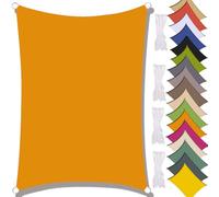 MAJINGC Voile D'ombrage Carré 2X3M Imperméable Toile Ombrage Rectangulaire 95% UV Protection pour Patio Balcon Jardin Terrasse (Jaune Mangue,5X7M)