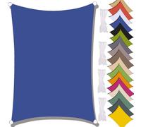 MAJINGC Voile D'ombrage Carré 2X3M Imperméable Toile Ombrage Rectangulaire 95% UV Protection pour Patio Balcon Jardin Terrasse (Bleu Roi,2.5X2.5M)