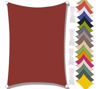 MAJINGC Voile D'ombrage Carré 2X3M Imperméable Toile Ombrage Rectangulaire 95% UV Protection pour Patio Balcon Jardin Terrasse (Rouge Rouille,2X3M)
