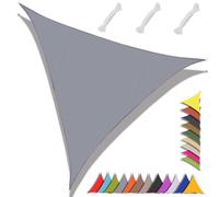 MAJINGC Voile D'ombrage Triangulaire 2x2x2m Toile d'ombrage Protection Solaire Protection UV 95% Résistant À l'eau pour Jardin terrasse Piscine(Gris)