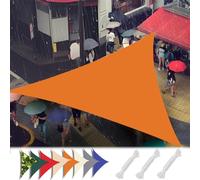 MAJINGC Voile D'ombrage Triangulaire 3.6X3.6X5.1M Toile D'ombrage Imperméable Protection UV À 95% Coupe-Vent Et Imperméable Convient pour Balcon Cour Jardin Terrasse Couleur Orange
