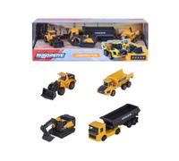 Majorette – Pack Construction 4 pièces Véhicules sous licence Volvo 1/64 Roues libres Dès 3 ans