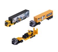 Majorette Voiture Volvo Construction Transporter (1 Camion de Chantier) - Camion FMX en métal avec Roue Libre et pièces Mobiles - Choix aléatoire de 3 Voitures Jouets pour Enfants à partir de 3 Ans