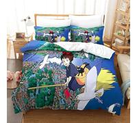 Majo No Takkyuubin Ensemble De Housse De Couette Imprim¿¿ D Avec Taie D'oreiller ¿¿ Fermeture ¿¿ Glissi¿¿Re Ensemble De Literie En Microfibre Douce Pour E