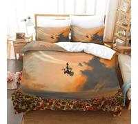 Majo No Takkyuubin Ensemble De Housse De Couette Imprim¿¿ D Avec Taie D'oreiller ¿¿ Fermeture ¿¿ Glissi¿¿Re Ensemble De Literie En Microfibre Douce Pour E