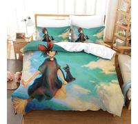 Majo No Takkyuubin Housse De Couette Imprim¿¿E D Parure De Lit Pi¿¿Ces Avec Taies D'oreiller Zipp¿¿Es - Housse De Couette Confortable En Polycoton Super