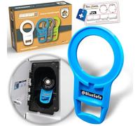 MaJoCompTec ADBLUESAFE Couvercle de sécurité pour réservoir AdBlue I Bouchon de réservoir I Accessoires pour chariot de camping caravane (plastique bleu, fusible boxer + pont)