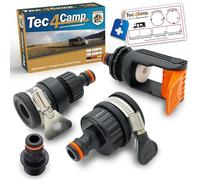MaJoCompTec® ALLCONNECT ensemble universel de raccordement de robinet | raccordement de robinet réglable pour robinet extérieur sans filetage | Ensemble d’adaptateurs pour camping-car, caravane