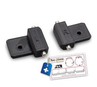 MaJoCompTec® Camperpart GK-REMIfront Kit de têtes articulées compatibles avec glissière télescopique REMIS, pièces de rechange pour système d’occultation de fenêtre de camping-car