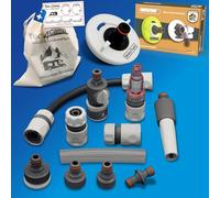 MaJoCompTec® CONNECT-30 Ensemble de réservoir d'eau pour camping-car | Bec de remplissage pour caravane, bouchon de réservoir, accessoires (ensemble de raccordement avec filtre, pack avec adaptateur