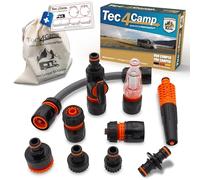 MaJoCompTec® CONNECT-30 Kit de filtre à eau pour camping-car - Embout de remplissage d'eau pour caravane - Accessoires pour bouchon de réservoir - Raccord de tuyau compatible avec Gardena (kit de